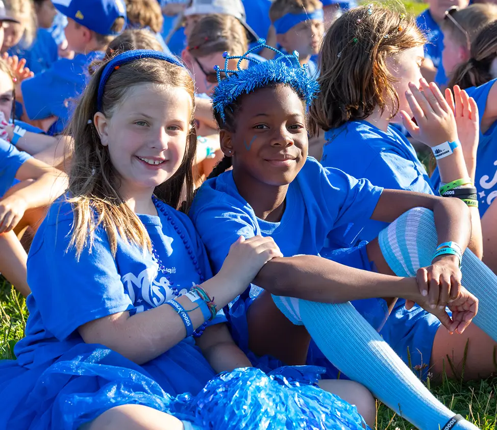 Young boy in blue shirt